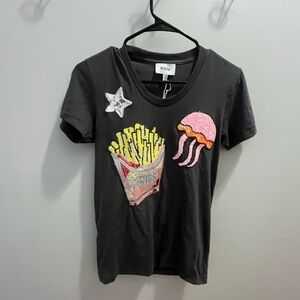 Koch sequined grey t shirt